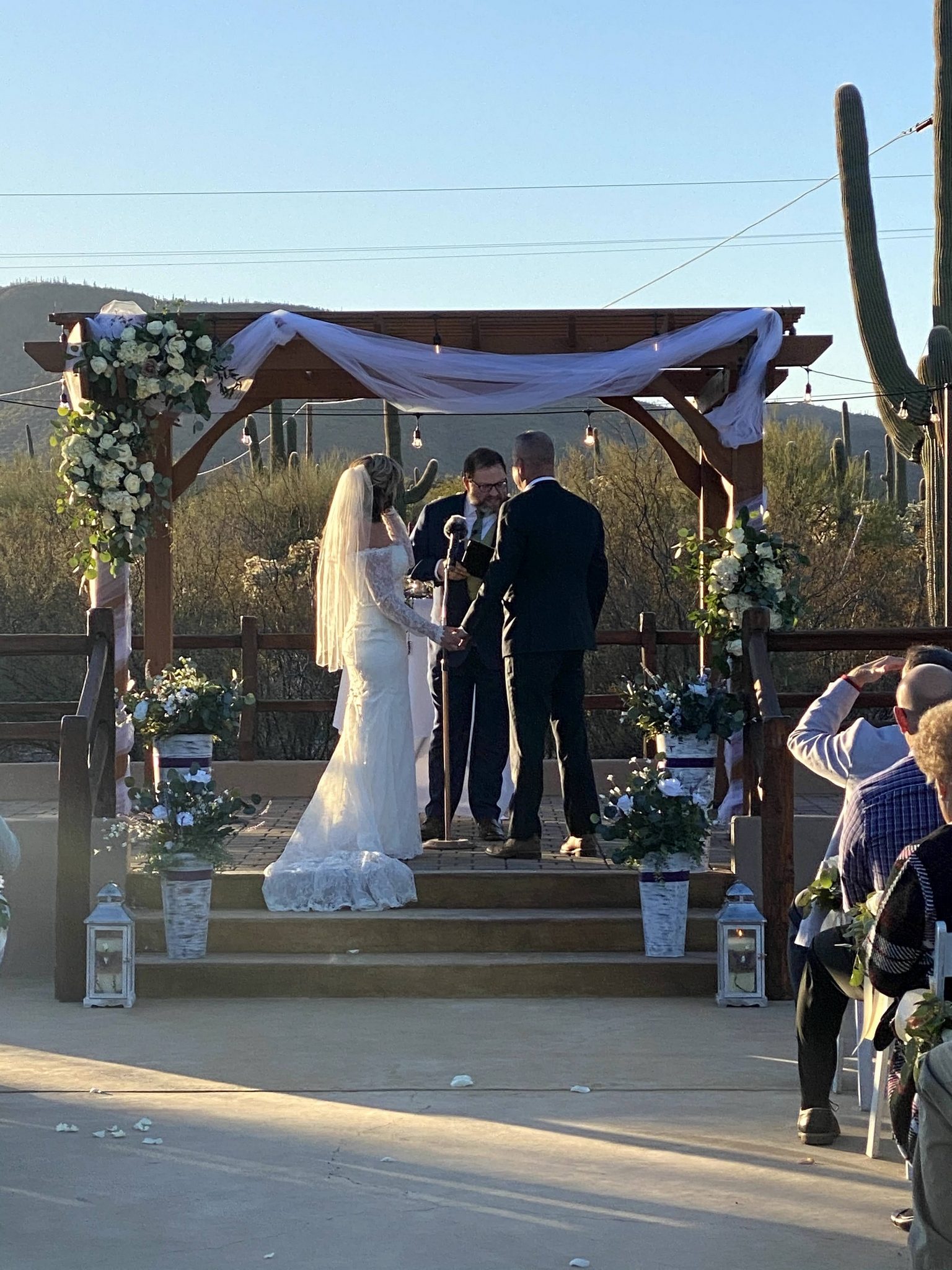 Couple at the ceremony altar
