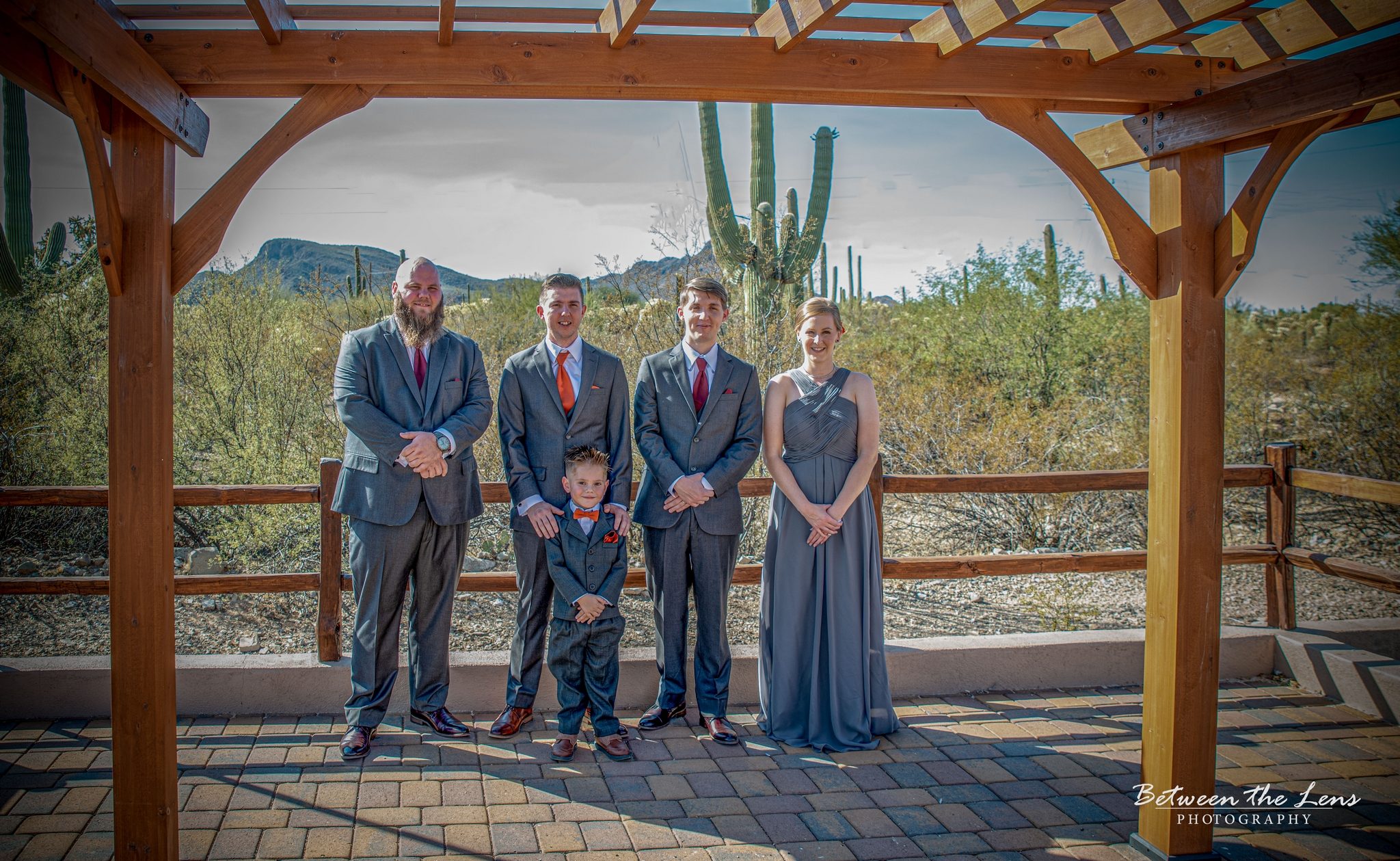 Family photo at the altar