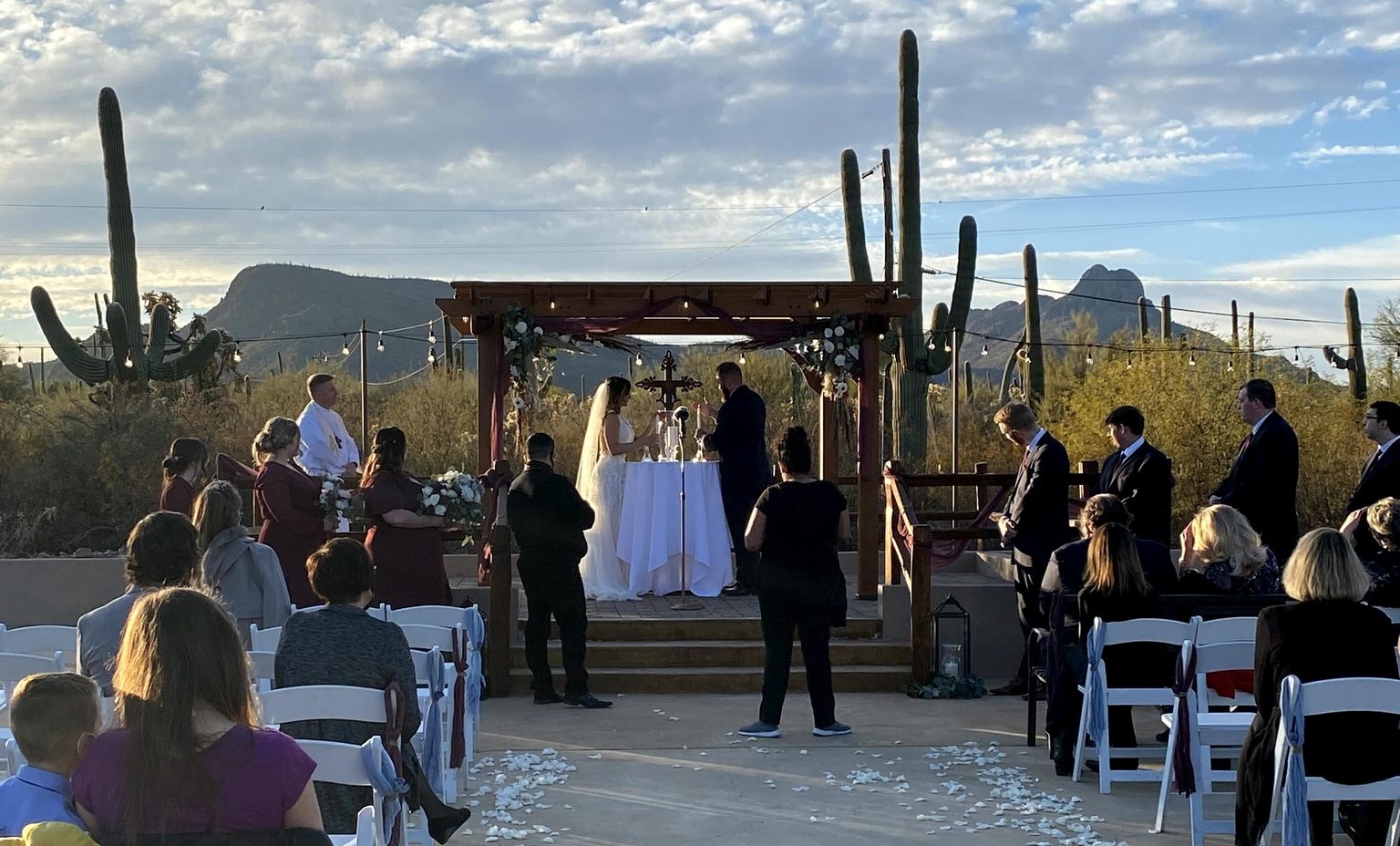 Exchanging wedding vows