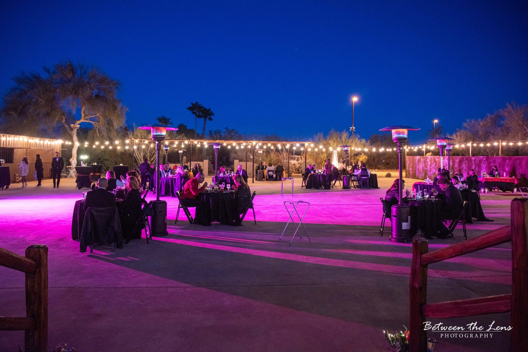 Intimate nighttime celebration